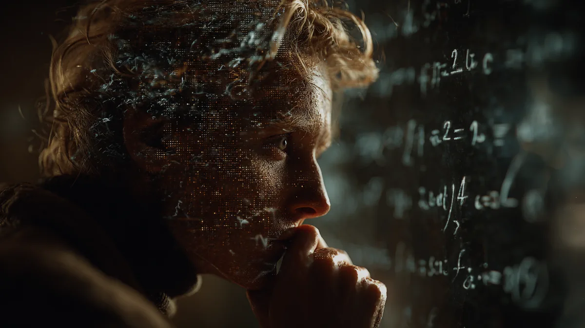 A representation of human thoughts being digitized dark scien