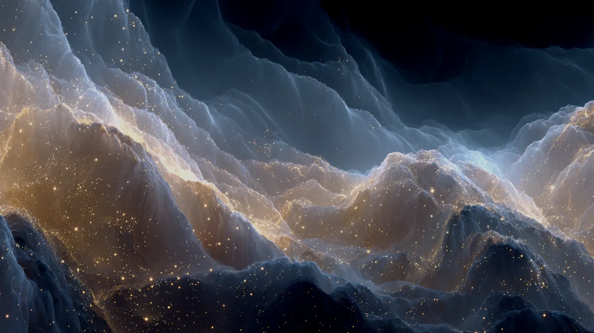 Probability waves ripple through night stars patterns emerge
