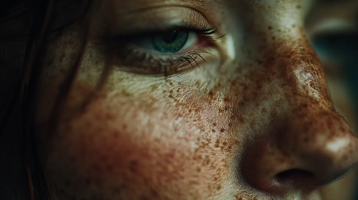 Green bioluminescent veins pulsing on skin absorbing sunlight